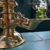 Exclusive Dambadeni lamp, handcrafted antique brass, vintage collectible for luxury interiors