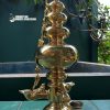 Luxury artisan Dambadeniya lamp, handcrafted antique brass collectible, heritage décor for hotels, villas, and collectors