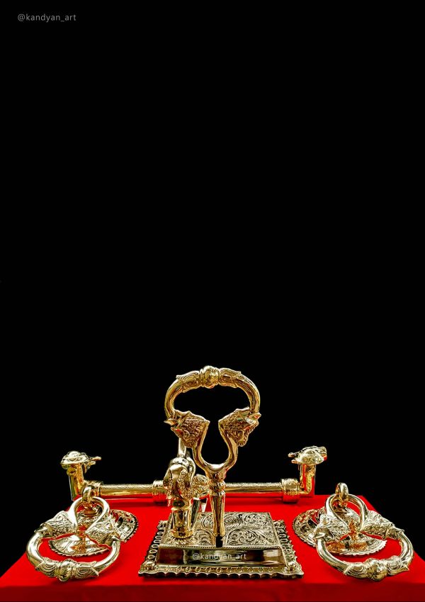 Temple Brass Door Lock – Gaja Sinha Edition